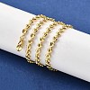 Brass Heart Link Chain Necklaces X-NJEW-M108-27G-5