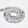 Electroplate Faceted Bicone Imitation Austrian Crystal Glass Beads Strands GLAA-F029-3x3mm-B01-2