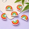 6Pcs Food Grade Eco-Friendly Silicone Focal Beads SIL-YW0001-04F-6