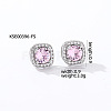 Elegant Zircon Square Stud Earrings for Women TY1635-7-1