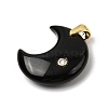 Natural Obsidian Pendants G-A297-02G-06-2