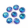 Pointed Back & Back Plated Glass Rhinestone Cabochons RGLA-J012-8mm-001BB-1