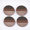 Tri-color Resin & Walnut Wood Pendants RESI-S358-78A-1