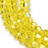 Transparent Electroplate Glass Beads Strands EGLA-A039-T3mm-B21-3