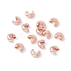 Brass Crimp Beads Covers KK-P219-05B-RG-3