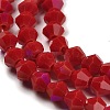 Opaque Solid Color Electroplate Glass Beads Strands EGLA-A039-P4mm-L01-3