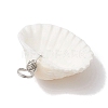 Natural Ark Shell Pendants PALLOY-JF02679-02-4