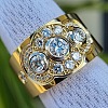 Brass Micro Pave Cubic Zirconia Finger Rings FS-WG4CA91-02-1