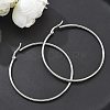 Tarnish Resistant 304 Stainless Steel Big Hoop Earrings X-EJEW-F105-04P-2