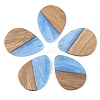 Opaque Resin & Walnut Wood Pendants RESI-S389-010A-C01-1