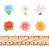 24Pcs 6 Styles Opaque Resin Flowers Cabochons RESI-FS0002-16-5