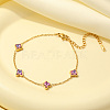 Exquisite Butterfly Cubic Zirconia Link Bracelets UX7227-1