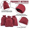 Polyester Imitation Burlap Packing Pouches Drawstring Bags ABAG-BBC0001-02B-04-6