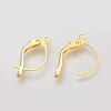 Brass Leverback Hoop Earring Findings X-KK-Q675-54-1