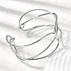 304 Stainless Steel Cuff Bangles for Women BJEW-Z150-01P-03-3
