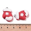 Christmas Theme Opaque Resin Pendants RESI-N039-98-3