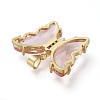 Brass Micro Pave Clear Cubic Zirconia Pendants ZIRC-P079-A01-05-2