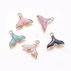 Alloy Enamel Pendants PALLOY-F224-04G-1