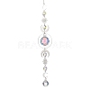 Glass Teardrop Window Hanging Suncatchers HJEW-JM04515-02-2