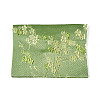 Plum Blossom Embroidery Silk Cloth Envelope Jewelry Storage Bags with Snap Button ABAG-N008-8x10-D01-3