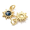 Brass Enamel Pendants KK-Z027-03G-2