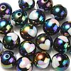 UV Plating Rainbow Iridescent Acrylic Beads X1-OACR-F004-09A-1
