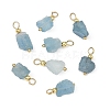 Raw Rough Natural Aquamarine Pendants PALLOY-JF05873-1