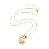 Brass Micro Pave Cubic Zirconia Letter Pendant Necklaces LS-KK-Z069-01G-C-2