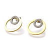 Ion Plating(IP) 304 Stainless Steel Stud Ring Stud Earrings EJEW-C118-02B-2