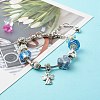 Heart Angel Clover Flowers European Bracelet for Teen Girl Women BJEW-JB06849-03-2