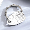 Textured Zinc Alloy Link Bracelets WG3CBFC-01-4