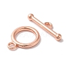 Rack Plating Brass Toggle Clasps KK-A225-06RG-2