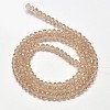 Faceted Rondelle Transparent Glass Beads Strands EGLA-J134-4x3mm-B04-2