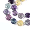 Natural Rainbow Fluorite Beads Strands G-B153-B16-3