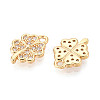 Brass Micro Pave Cubic Zirconia Charms KK-N263-117G-2