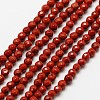 Natural Red Jasper Bead Strands G-A129-3mm-23-1
