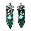 Synthetic Malachite Pendants G-S292-05C-2