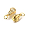 Rack Plating Brass Micro Pave Cubic Zirconia Charms KK-F883-08G-2