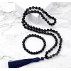 Synthetic Blue Goldstone Round Beaded Pendant Necklaces & Bracelets Sets FS-WG9D102-25-1