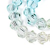 Gradient Color Baking Paint Glass Bead Strands DGLA-A039-T2mm-A07-3