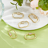6Pcs Brass Micro Pave Clear Cubic Zirconia Screw Carabiner Lock Charms ZIRC-DC0001-34-4
