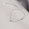 925 Sterling Silver Anklets AJEW-BB60887-A-3