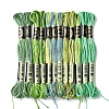12 Skeins 6 Colors 6-Ply Polyester Embroidery Floss OCOR-FS0001-01B-04-1