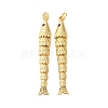 Rack Plating Brass Micro Pave Cubic Zirconia Pendants KK-M309-38L-G-1
