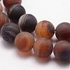 Natural Striped Agate/Banded Agate Bead Strands G-K166-12-10mm-04-3