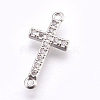 Brass Micro Pave Cubic Zirconia Links LS-ZIRC-E152-43P-RS-1