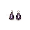 Faceted Glass Pendants FIND-WH0097-40B-1