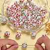 50Pcs 2 Styles Fruit Printed Wood European Beads WOOD-SZ0001-30-5