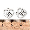 Non-Tarnish 316 Surgical Stainless Steel Charms STAS-Q314-09P-3