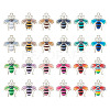  60Pcs 12 Colors Alloy Enamel Pendants ENAM-TA0001-61-12